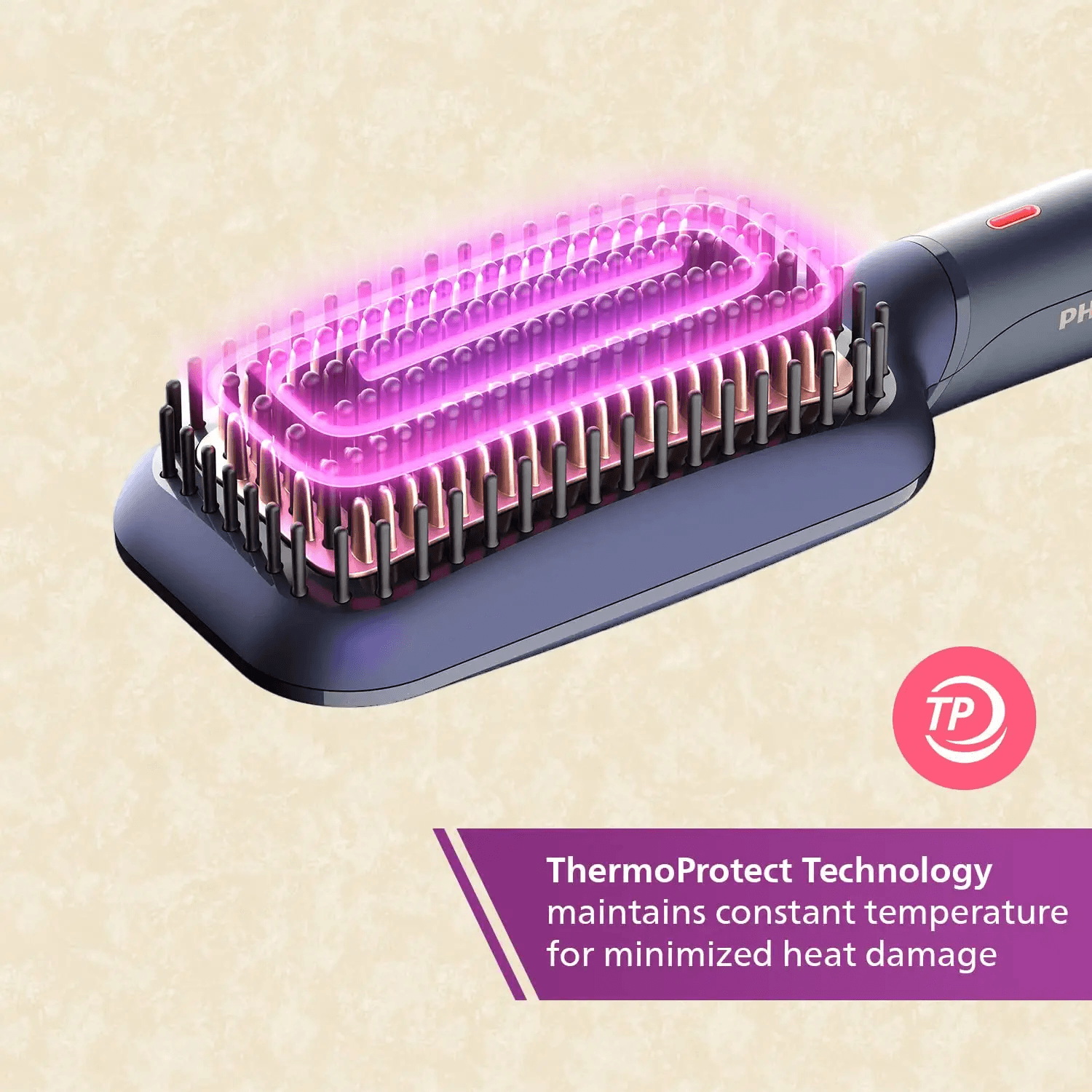 Philips - Heated Straightening Brush (BHH885/10)