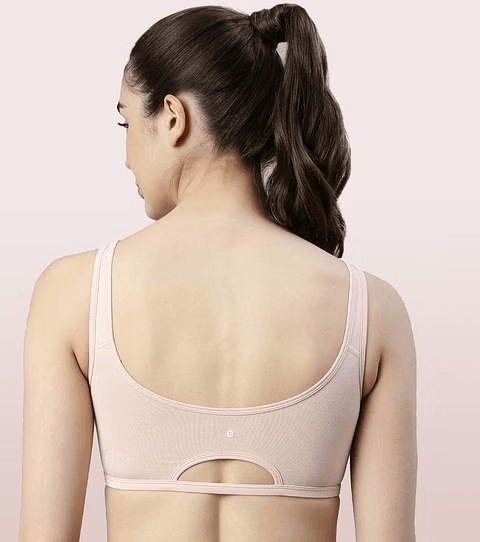 ENAMOR - (SB06) LOW IMPACT BRA - (COLOR - PEARL) - 01N