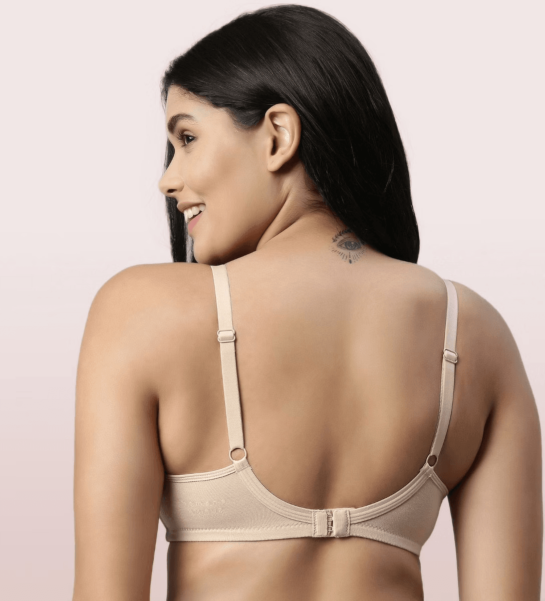 Enamor - M-FRAME JIGGLE CONTROL FULL SUPPORT STRETCH COTTON (Color - Paleskin) BRA (AB75) 01N