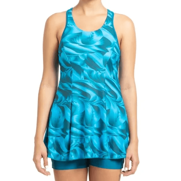 Speedo - Allover Swimdress - Nordic Teal - Powder Blue (#808876D765) 01N