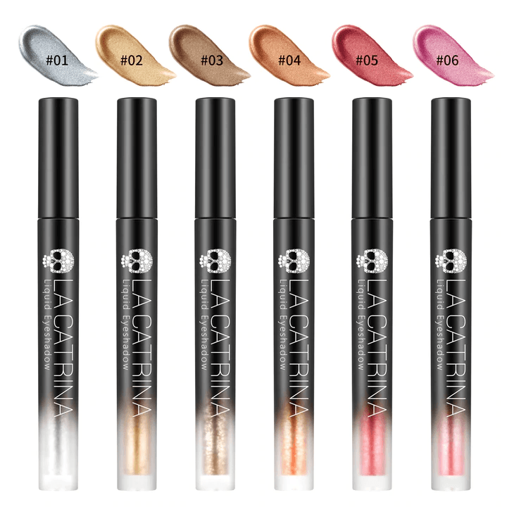 Delanci - 6 Color La Catrina Glitter & Glow Liquid Eyeshadow Set Palette