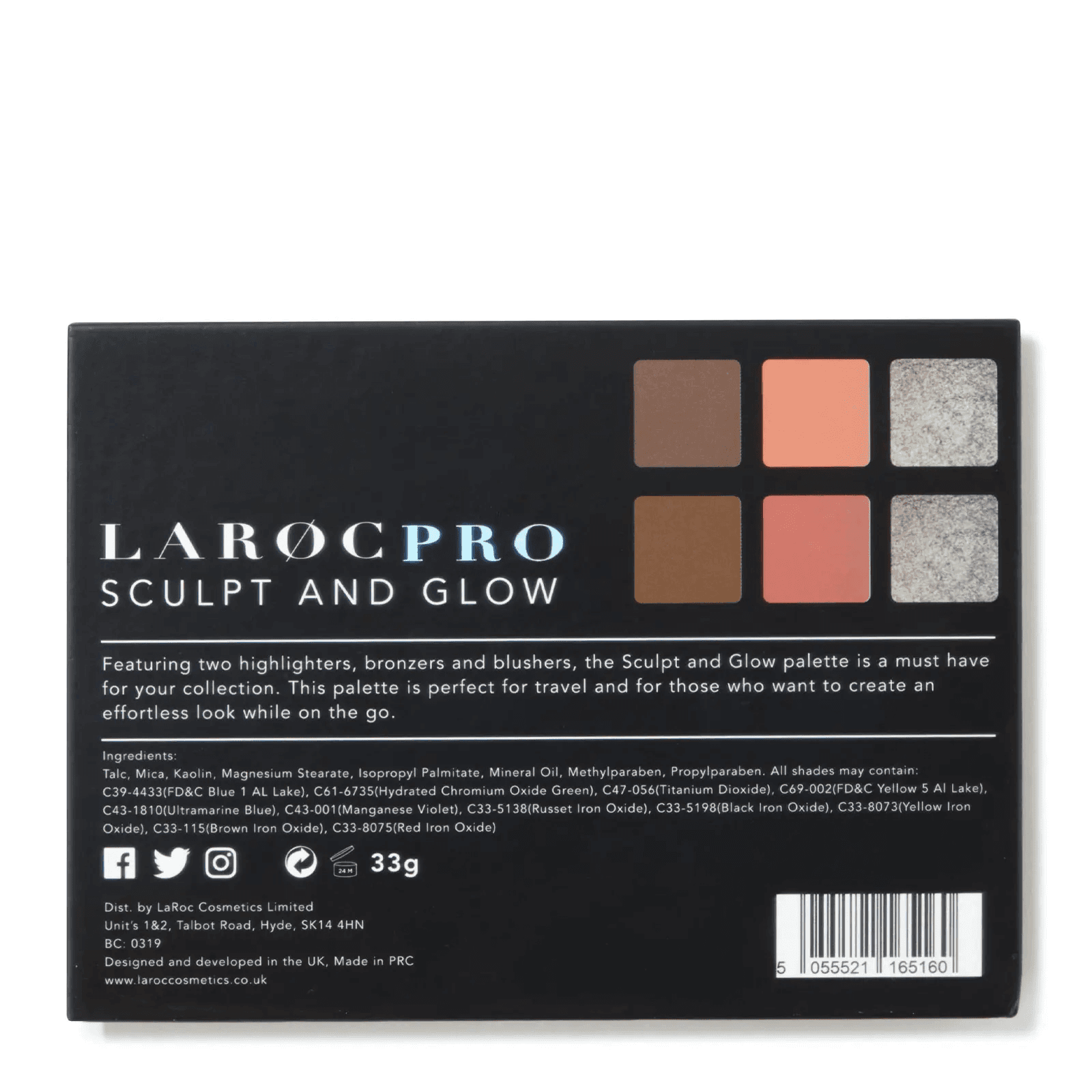 LAROC - Cosmetics PRO Sculpt & Glow Face Palette