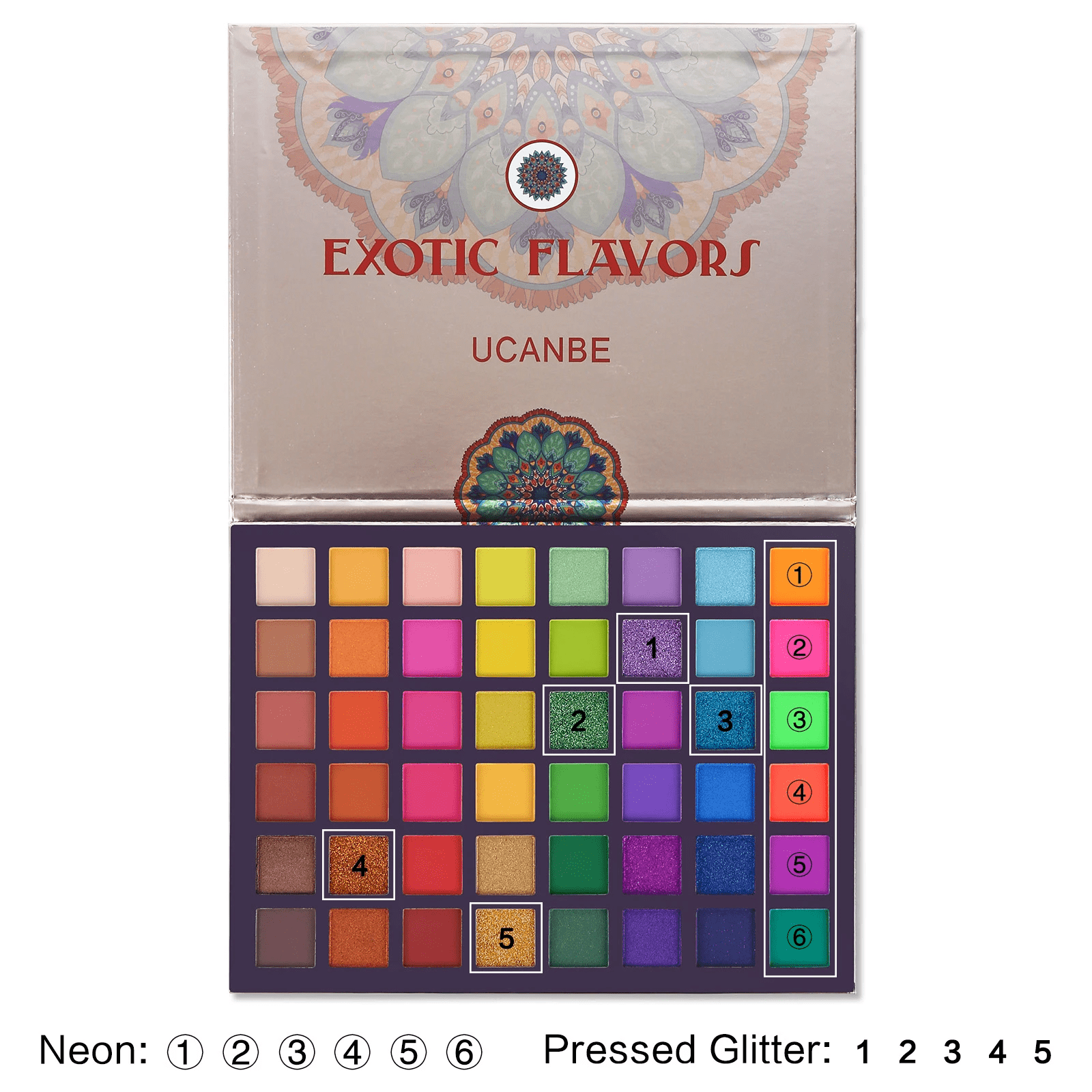 UCANBE - 48 Colors Exotic Flavors Eyeshadow Palette