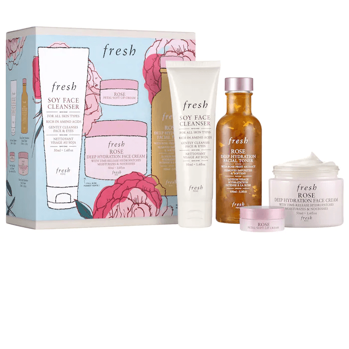 fresh Rose Deep Hydration Skincare Gift Set
