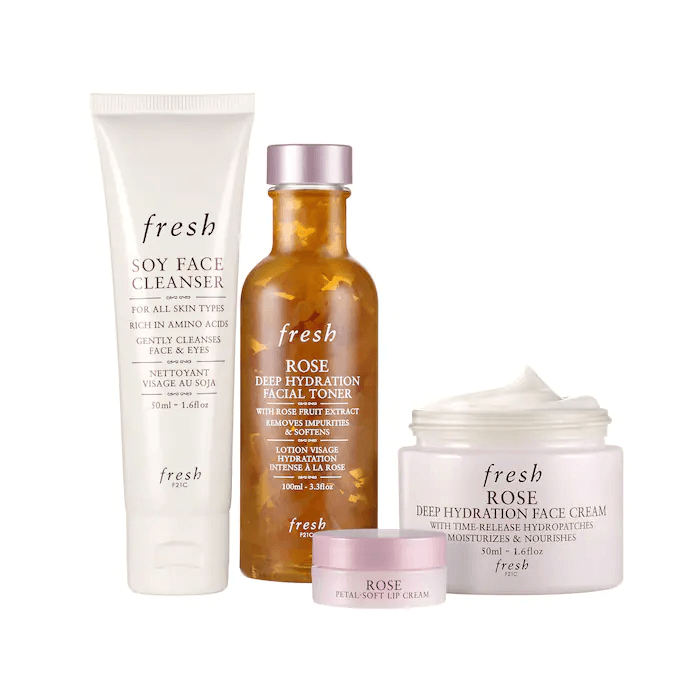 fresh Rose Deep Hydration Skincare Gift Set