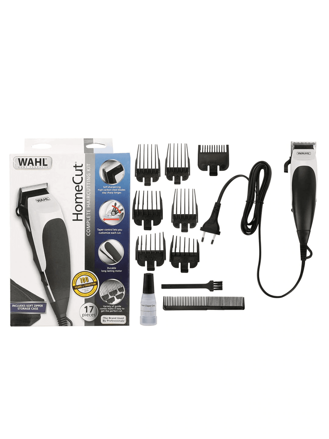 WAHL (09243-4724) Hair Cutting Clipper Runtime: 30 min Trimmer for Men  (White,Black)