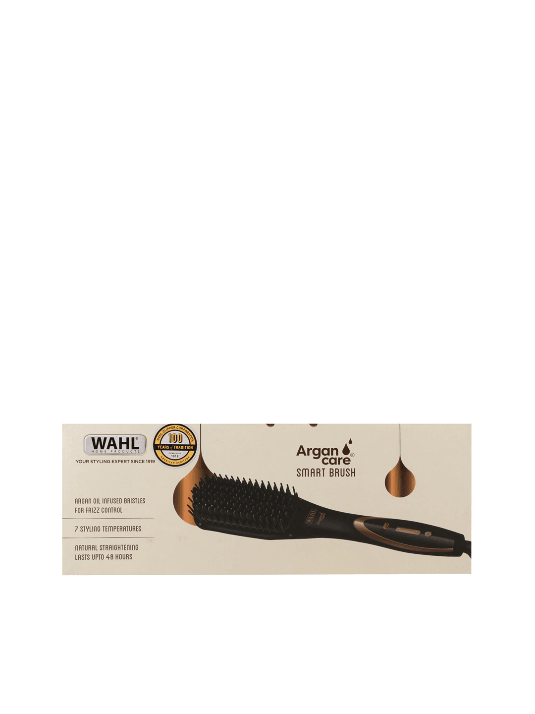 WAHL (WCMS8-1724) Argan Care Smart Brush Hair Straightener - Black