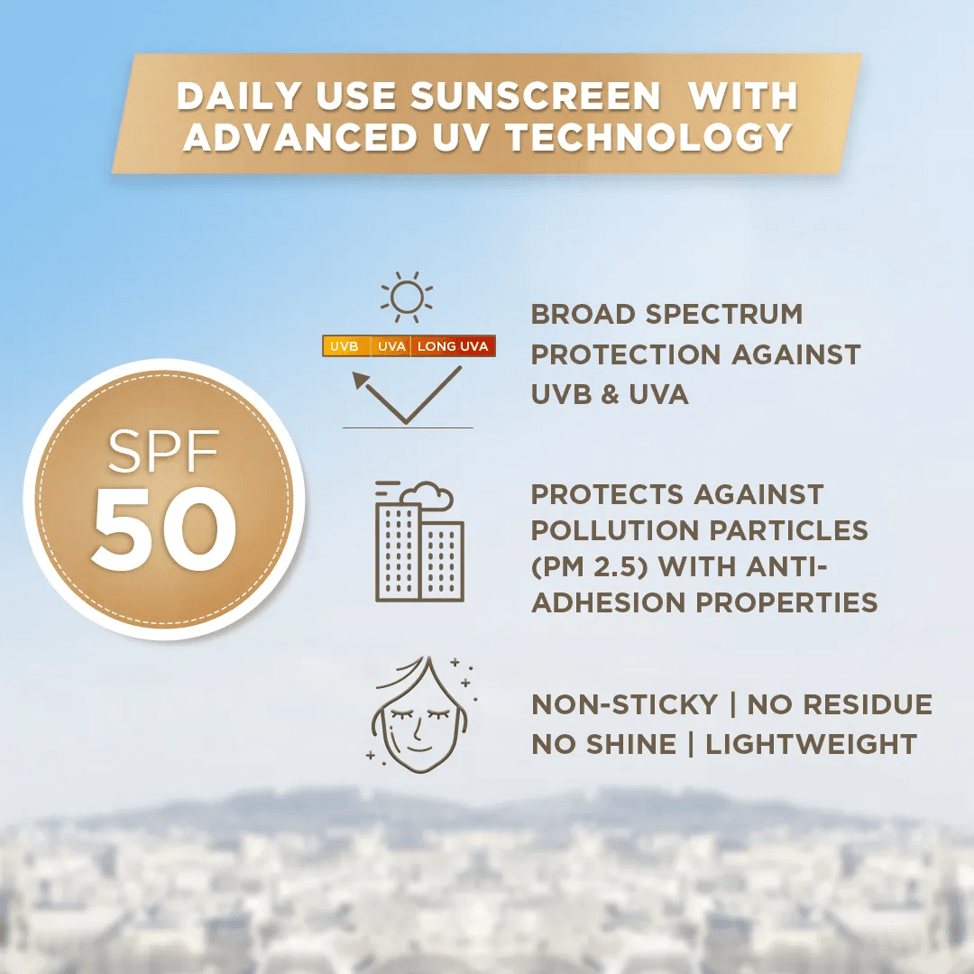 Loreal Paris - Uv Defender Serum Protector Sunscreen Spf 50+, Bright & Clear (50mL)