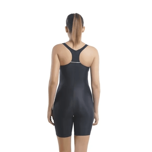 Speedo - Classic Racerback Legsuit - Navy - White (#8069945332) 01N