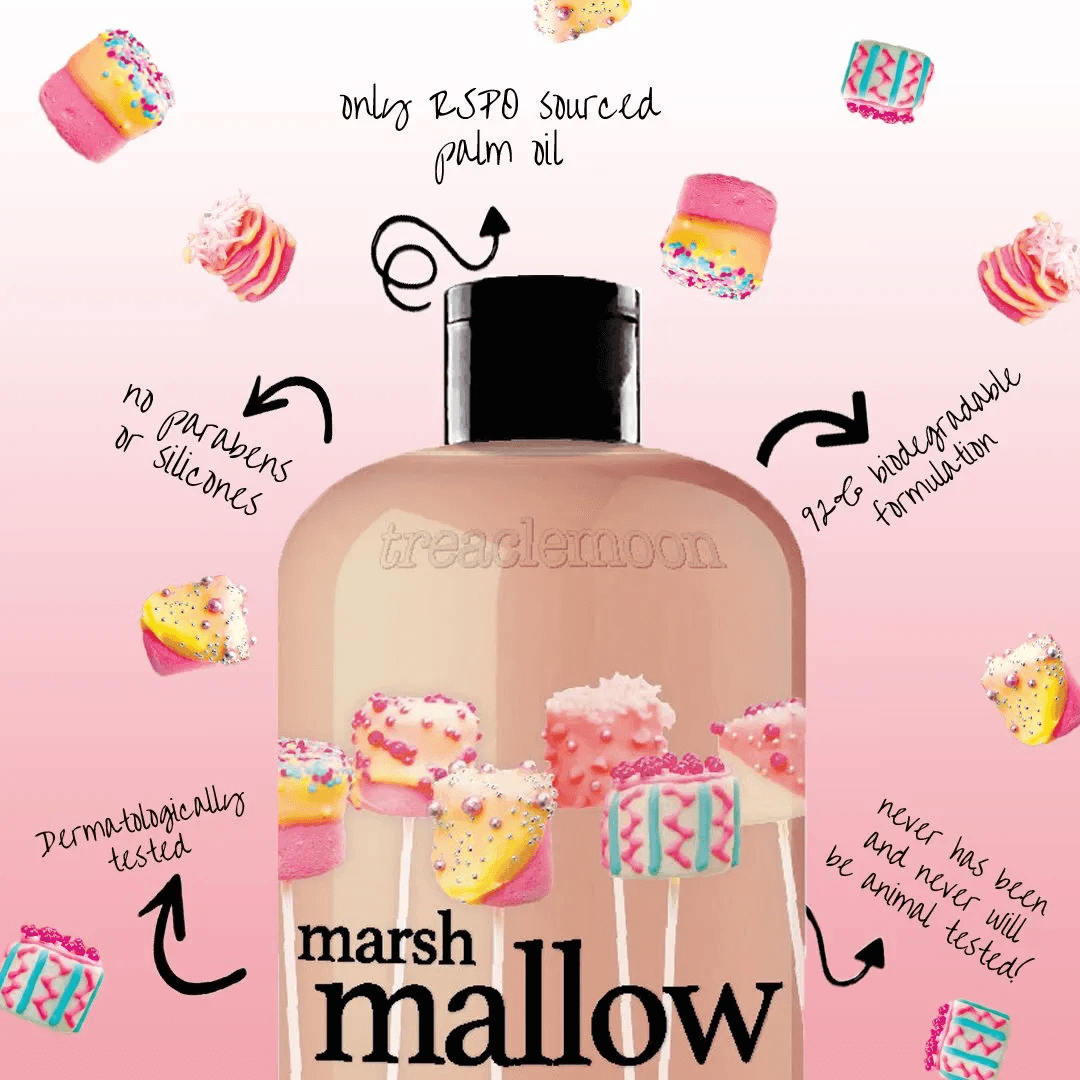 Treaclemoon - Marshmallow Hearts, Shower Gel (500mL)