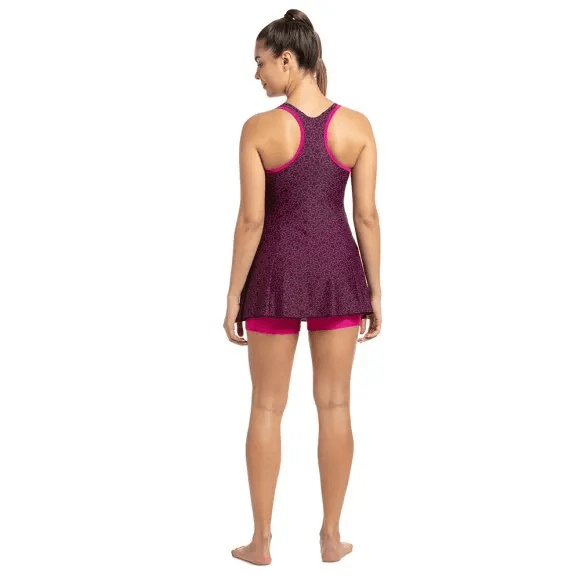 Speedo - Allover Swimdress - Black - Electric Pink (#808876B344) 01N