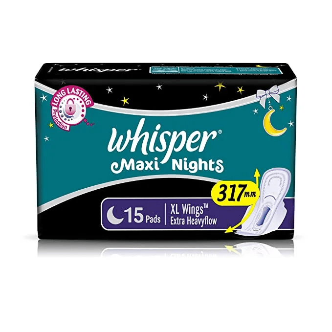 Whisper - Maxi Nights Pads- 15-Extra Heavy Flow