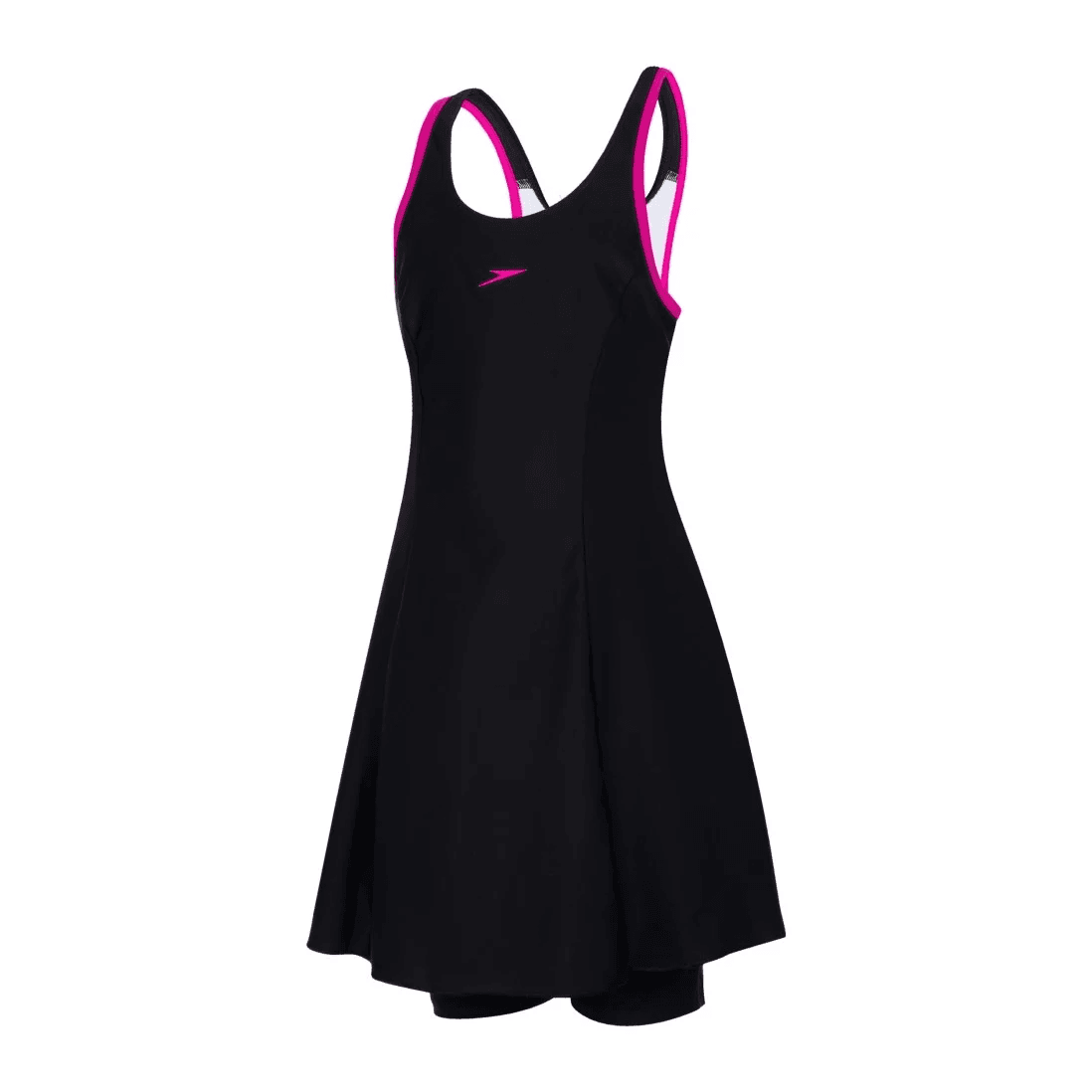 Speedo - Racerback Swimdress With Boyleg - Black - Electric Pink (#8GS878B344) 01N