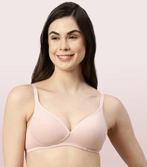 ENAMOR - PERFECT COVERAGE SUPIMA COTTON T-SHIRT BRA (A039 - 01N - COLOR - PEARL)
