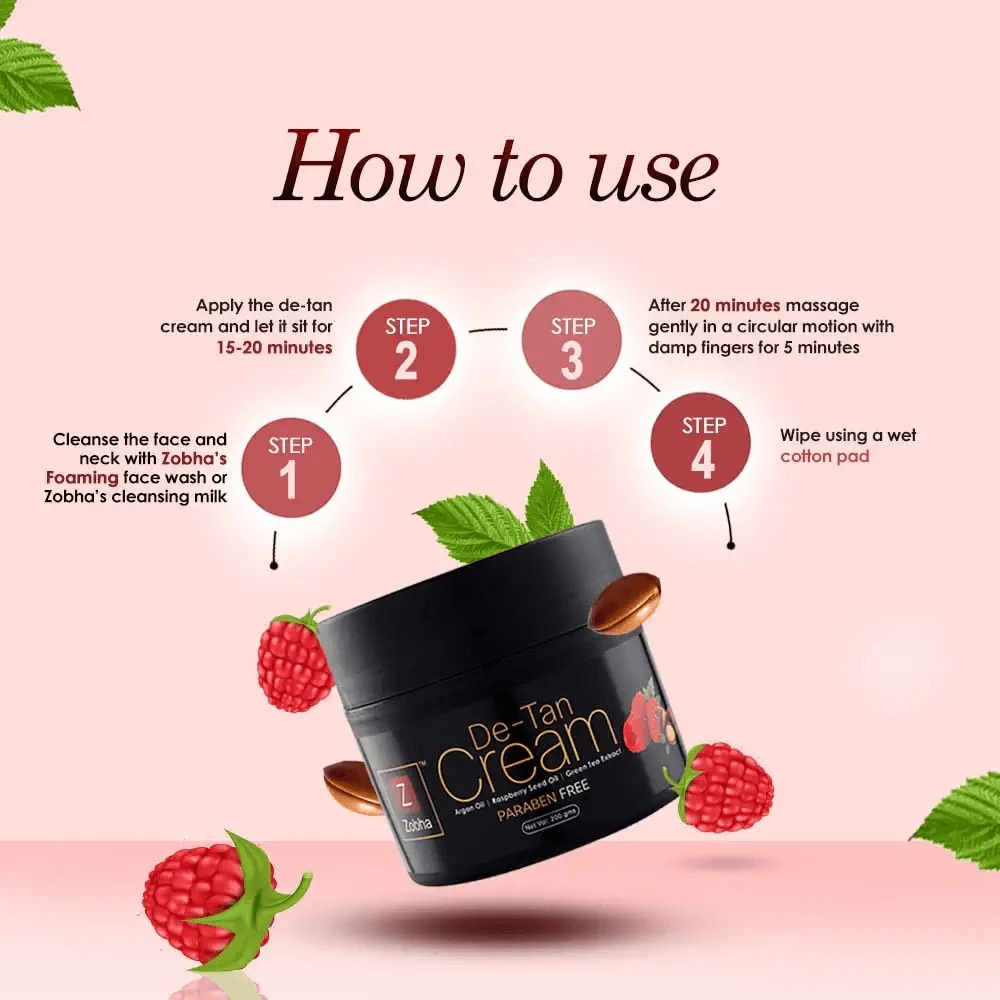 Zobha - De-Tan Cream/Pack For Men and Women (50g)