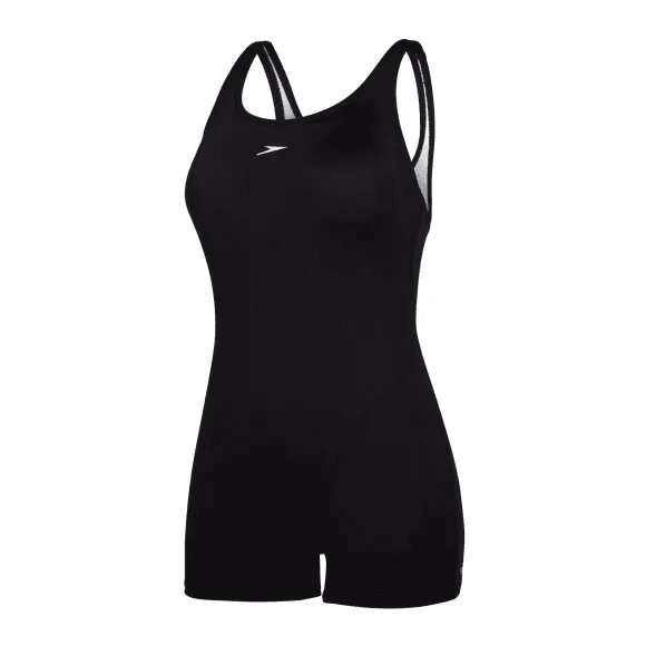 Speedo - Myrtle Racerback Legsuit - Black - White (#8FS2760001) 01N