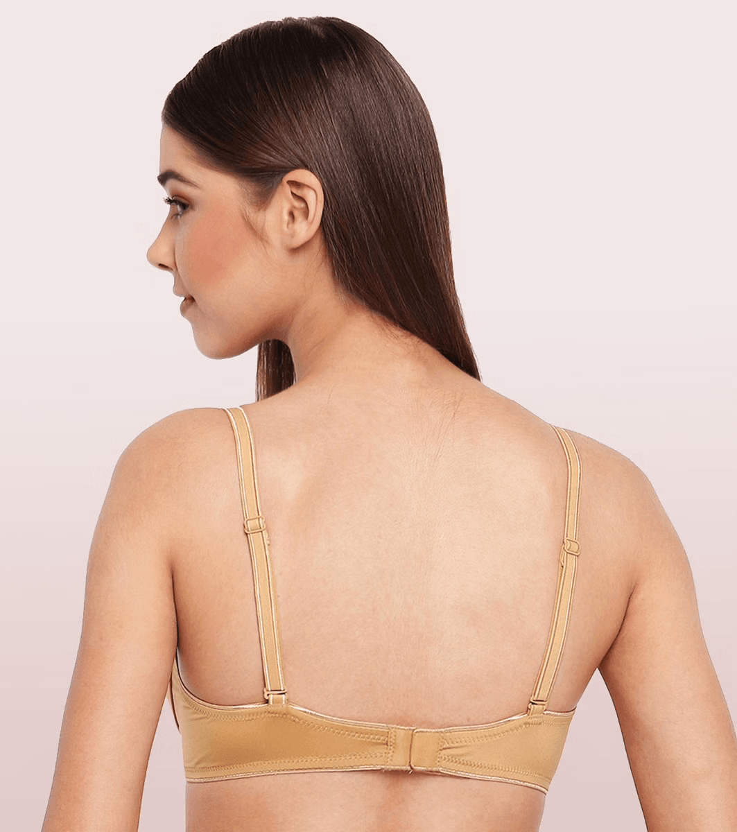 ENAMOR - INVISIBLE NECKLINE T-SHIRT BRA (COLOR - BUFF - 01 N) - F065