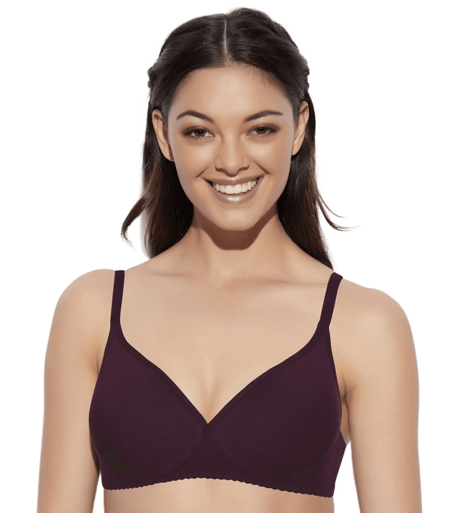 ENAMOR - PERFECT COVERAGE SUPIMA COTTON T-SHIRT BRA (A039 - 01N - COLOR - Grapewine)