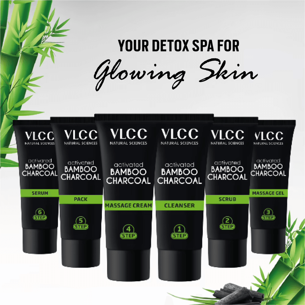 VLCC - Activated Bamboo Charcoal Facial Kit 7 In 1 (300g) + Free VLCC Rose Water Toner (100mL)