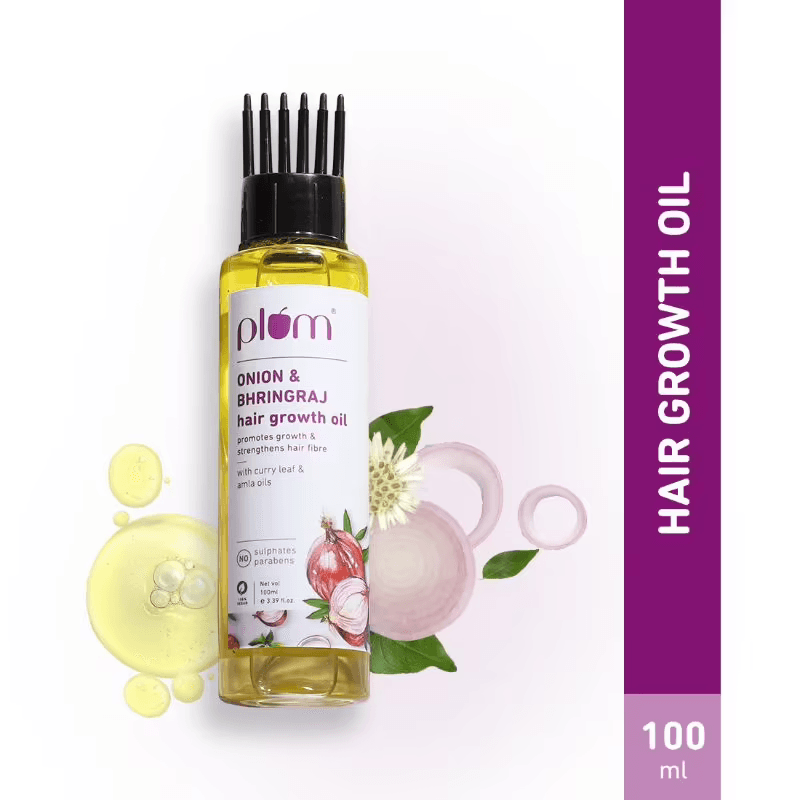 Plum - Onion And Bhringraj Hair Growth Oil (100mL)