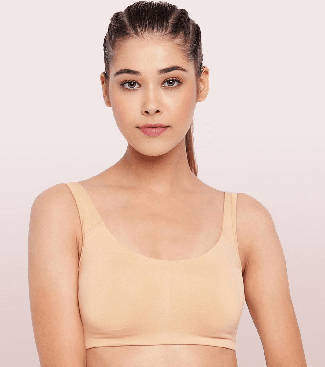 ENAMOR - (SB06) LOW IMPACT BRA - (COLOR - SKIN) - 01N