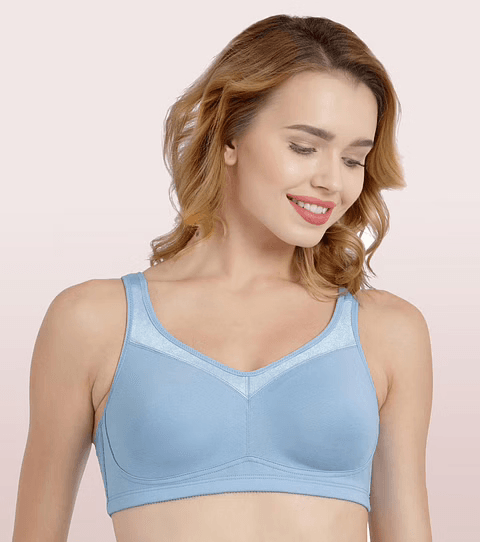 ENAMOR - SMOOTH SUPER LIFT CLASSIC FULL SUPPORT BRA (COLOR - CHAMBRAY MELANGE - 01N - A112)