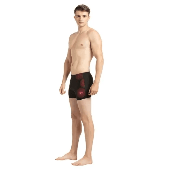 Speedo - Tech Placement Aquashort - Black - Phoenix Red (#811354B023 Size - 38) 01N