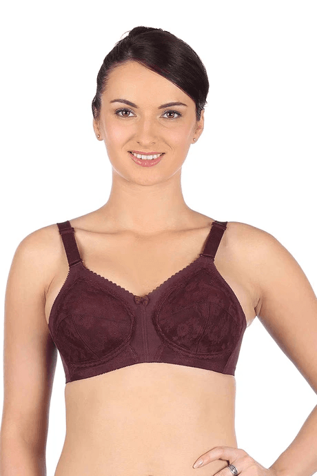 Triumph - Doreen N Three Sectioned Full Coverage Super Support Bra (Burgundy - EG - 201319) - 01N