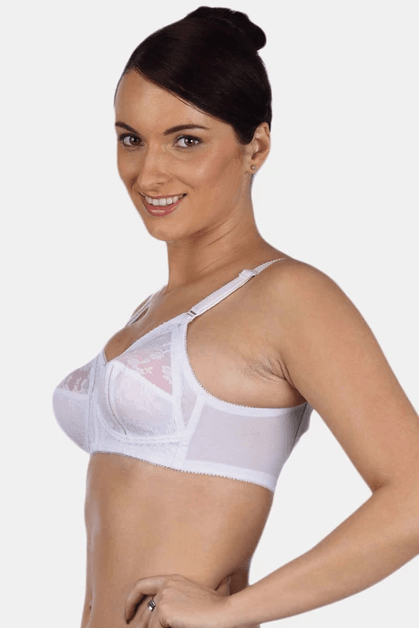 Triumph - Doreen N Three Sectioned Full Coverage Super Support Bra (White- 03 - 201319) - 01N