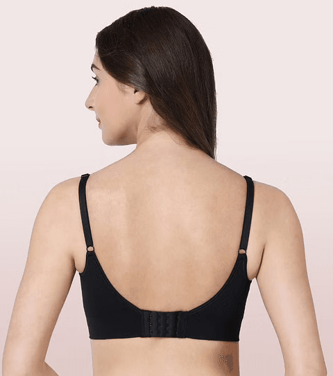 ENAMOR - ULTIMATE COMFORT SMOOTHENING NO PINCH T-SHIRT BRA (COLOR - BLACK - 01N - F037)
