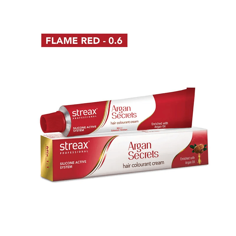 Streax Professional - Argan Secrets Hair Colourant Cream - (Flame Red 0.6) (60gm)