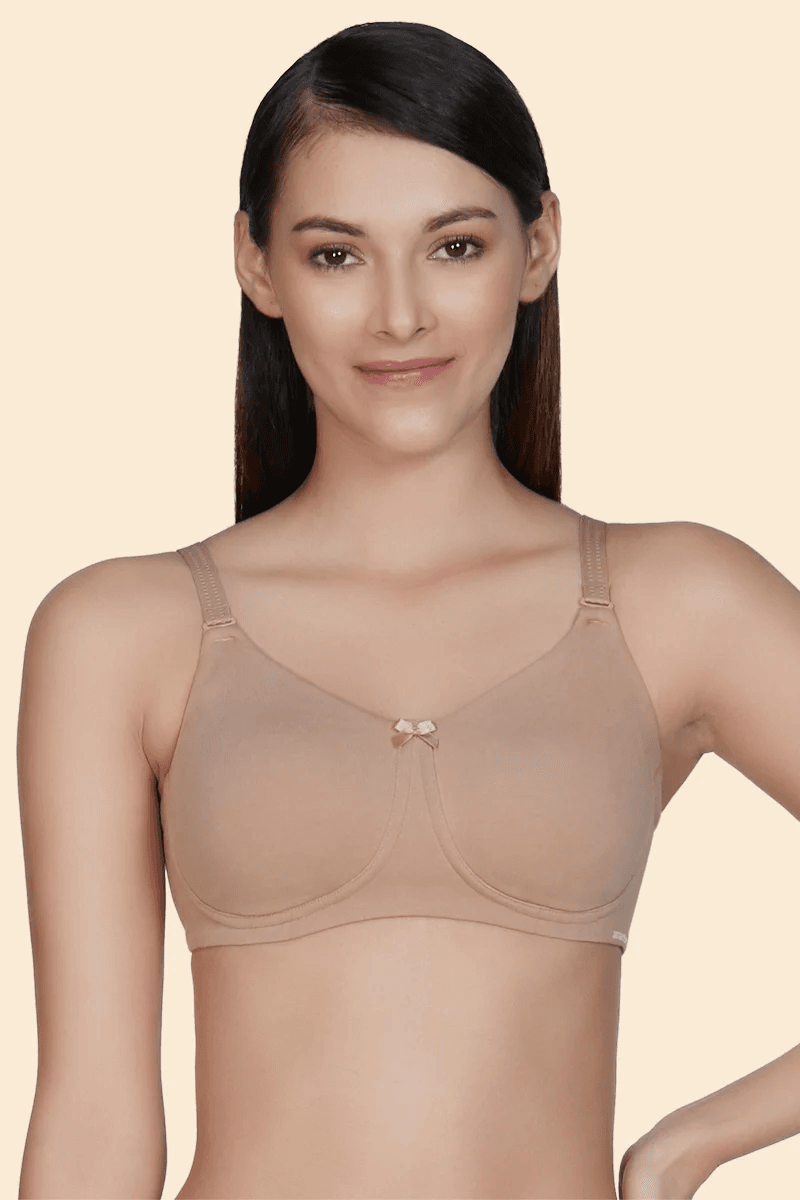 AMANTE - Essential Comfort Non-Padded Non-Wired Bra (Sandalwood) - BRA75301 - 01N
