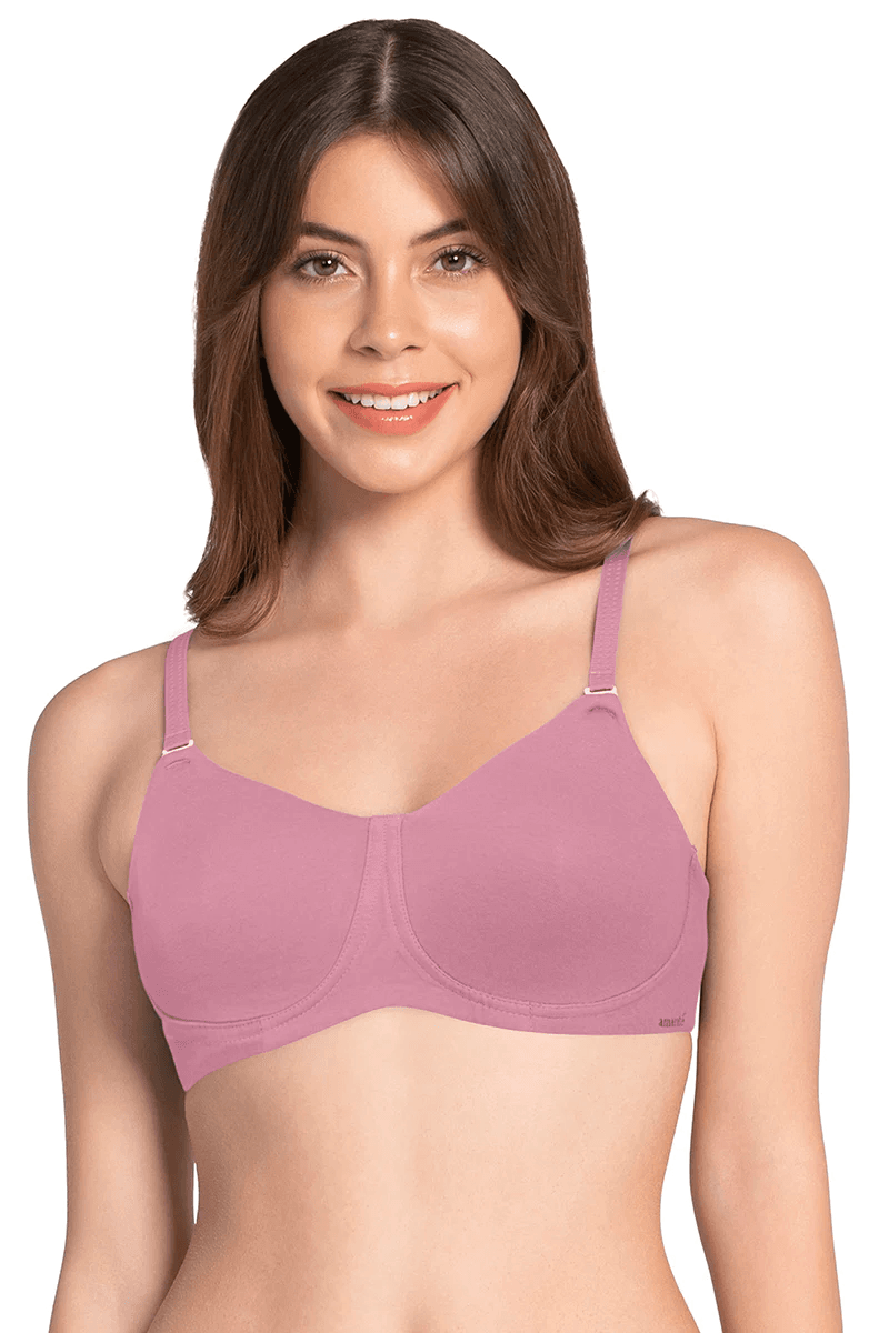 AMANTE - Essential Comfort Non-Padded Non-Wired Bra (Cashmere Rose) - BRA75301 - 01N