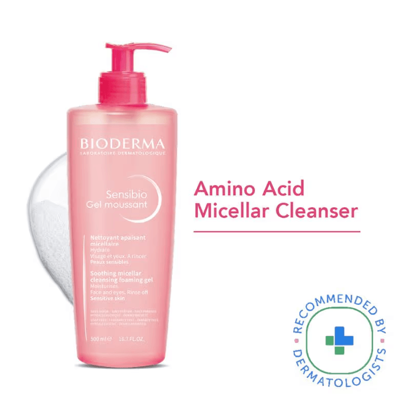 Bioderma - Sensibio Gel Moussant Soothing Foaming Soap Free Gel Moisturises Face & Eyes (500mL)