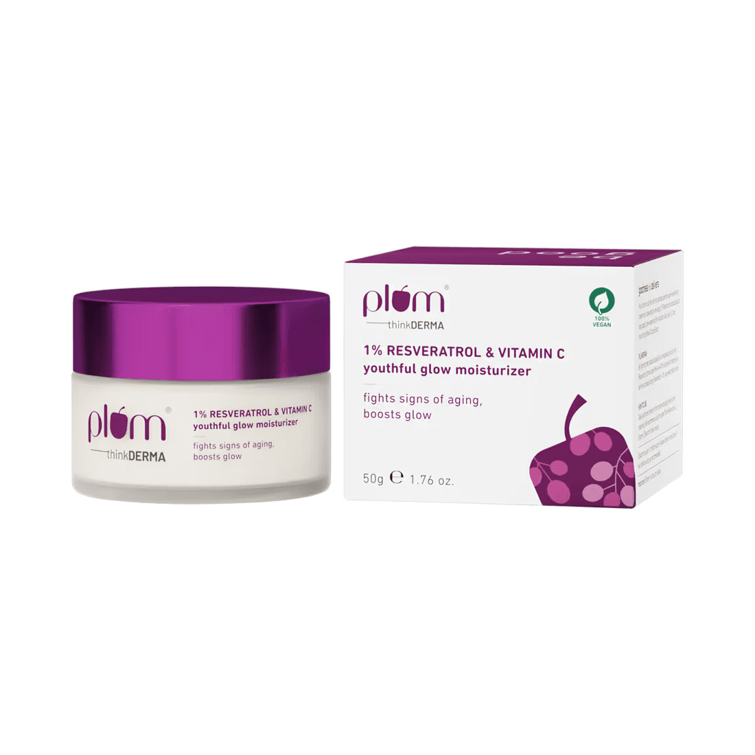 Plum - Thinkderma 1% Resveratrol & Vitamin C Youthful Glow Moisturizer (50g)