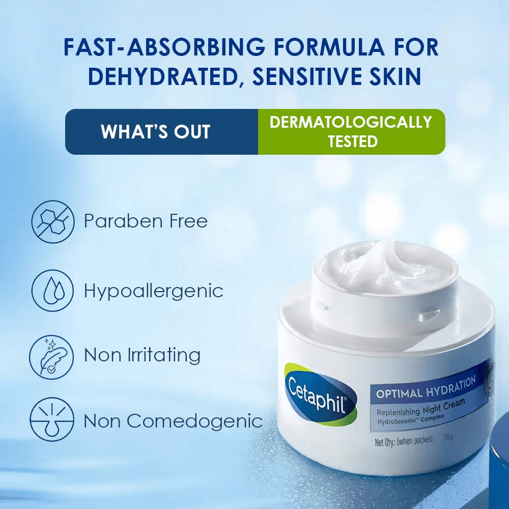 Cetaphil - Optimal Hydration Replenishing Night Cream (50g)