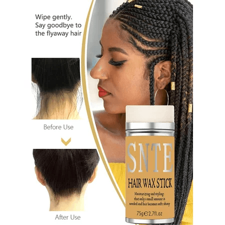 Snte - Hair Wax Stick, Wax Stick for Hair Wigs Edge Control (75g)