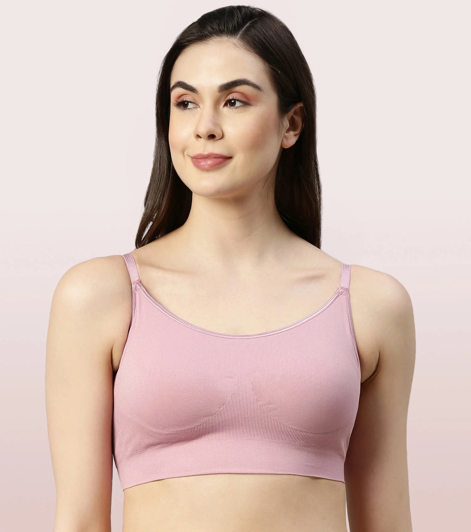 ENAMOR – ULTIMATE COMFORT SMOOTHENING NO PINCH T-SHIRT BRA (COLOR – ORCHID SMOKE – 01N – F037)