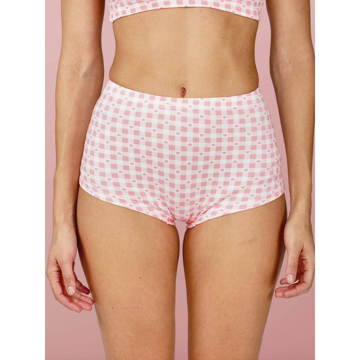 2PEACE Cheeky Blossom Boy Shorts Pink