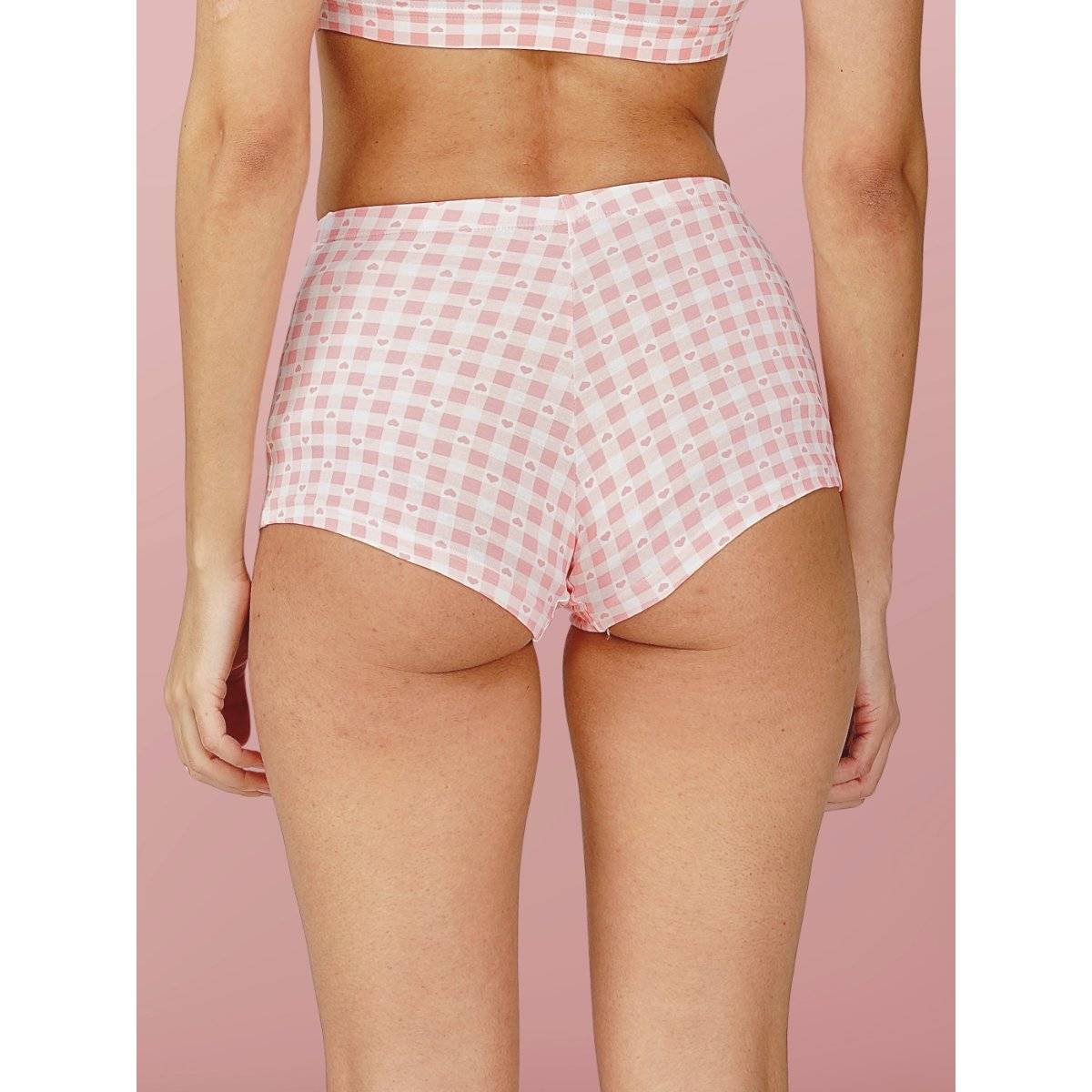 2PEACE Cheeky Blossom Boy Shorts Pink