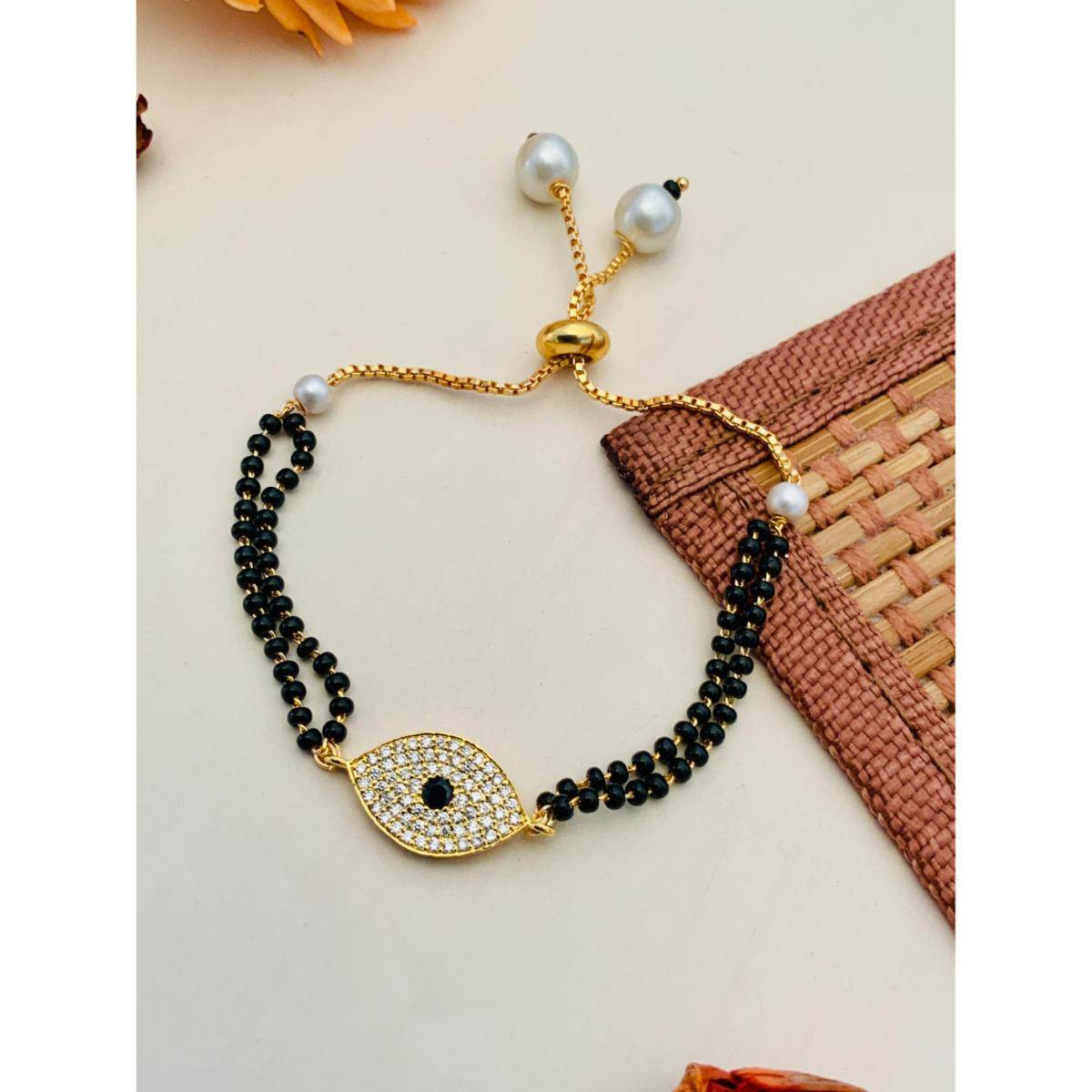 Abdesigns Mesmerising High Quality Gold Plated Hand Mangalsutra