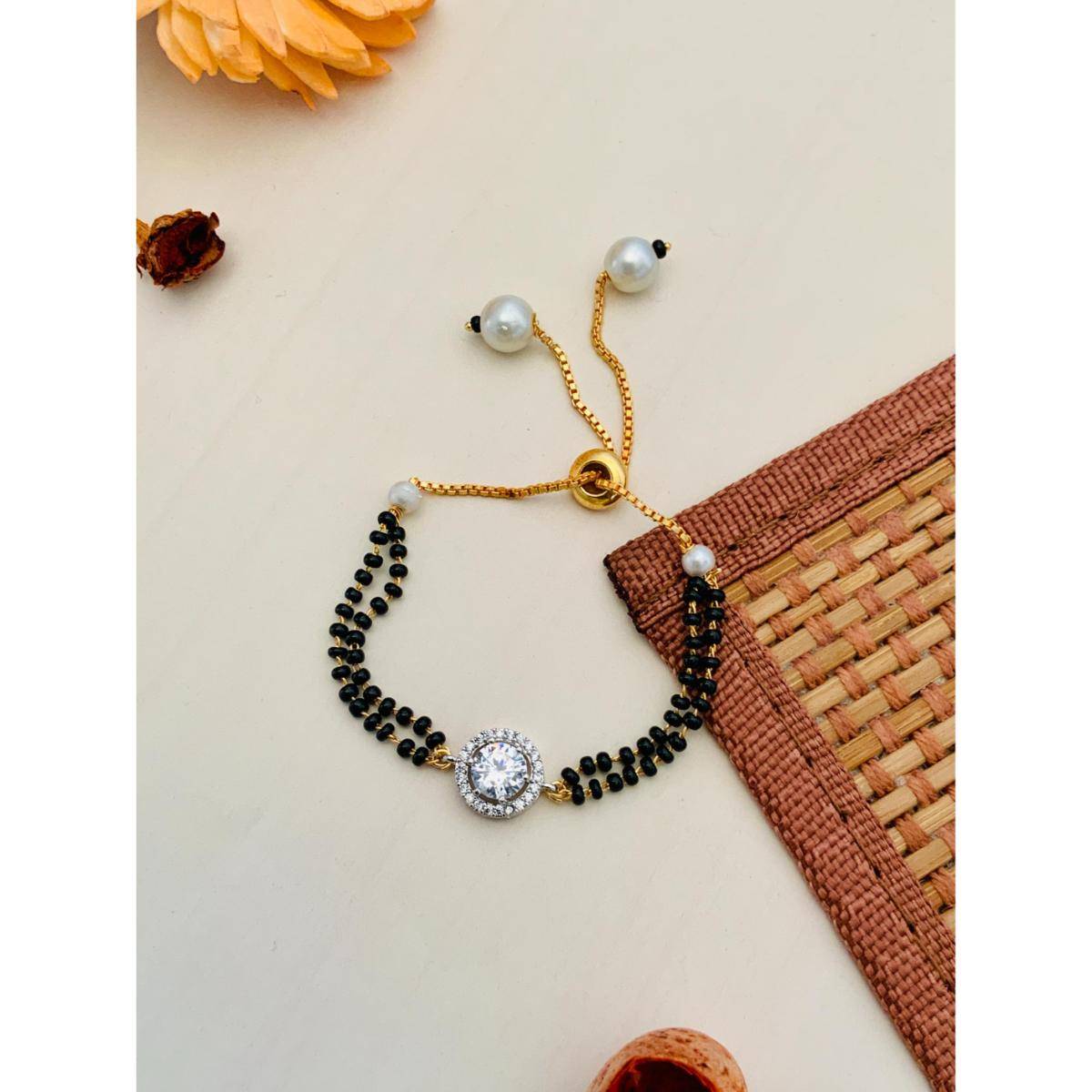 Abdesigns Mesmerising High Quality Silver Plated Hand Mangalsutra