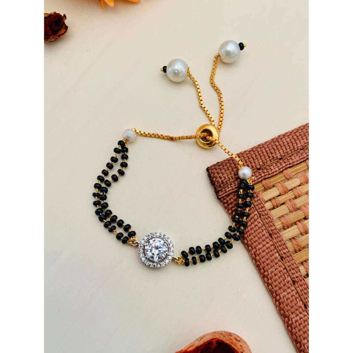 Abdesigns Mesmerising High Quality Silver Plated Hand Mangalsutra