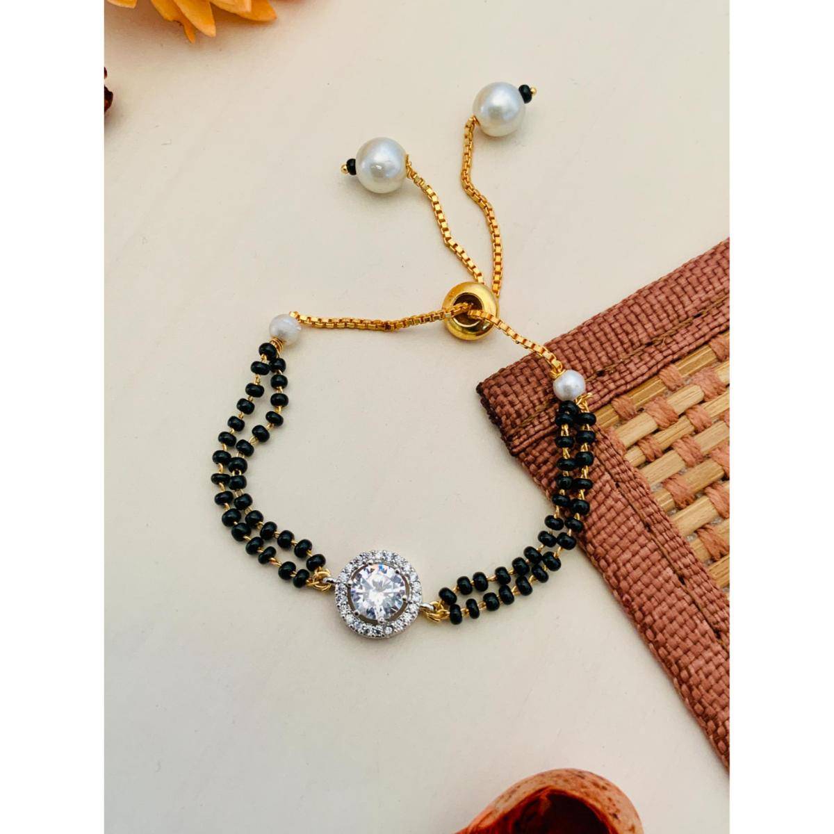 Abdesigns Mesmerising High Quality Silver Plated Hand Mangalsutra