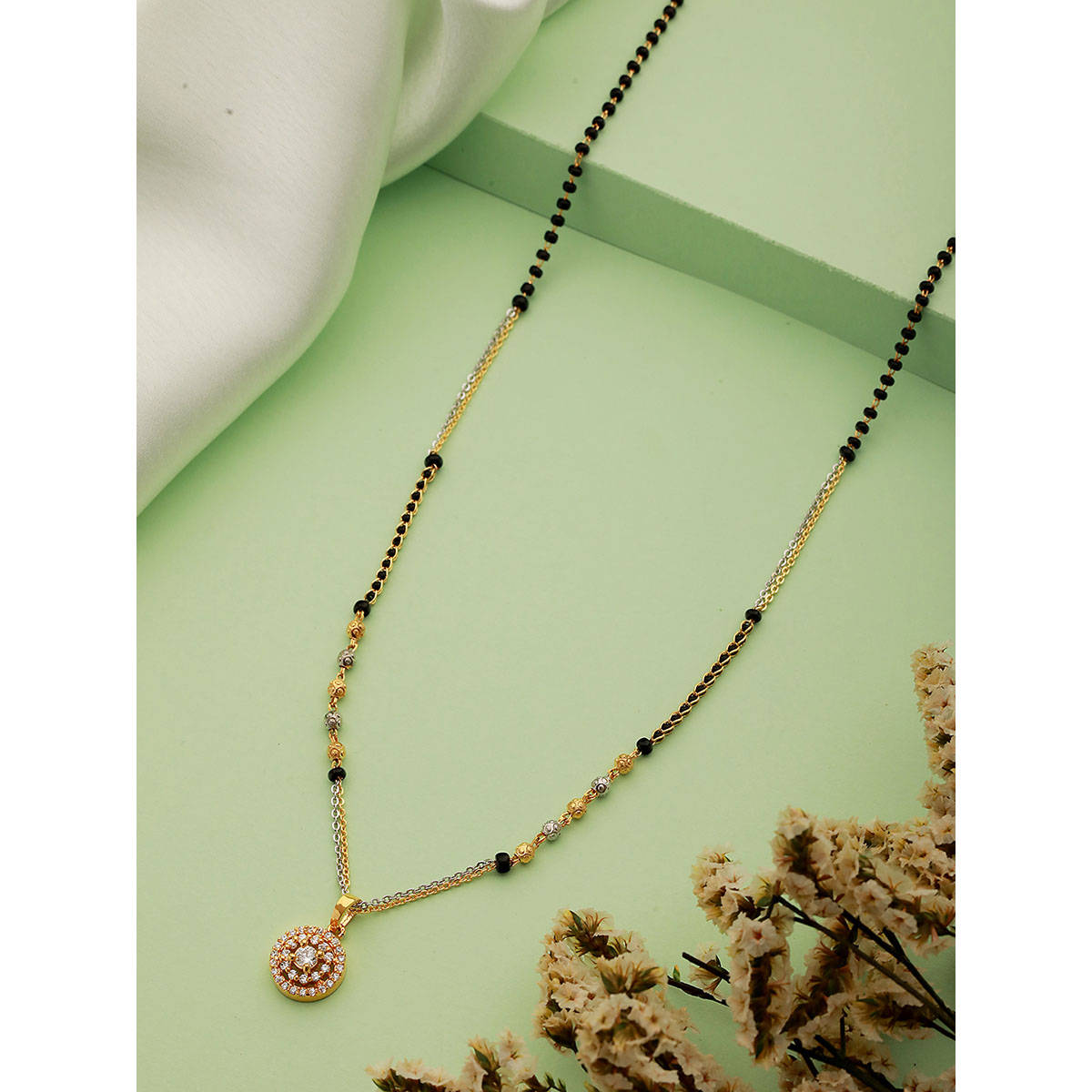Aatmana Gold-Plated Multi Beaded Mangalsutra