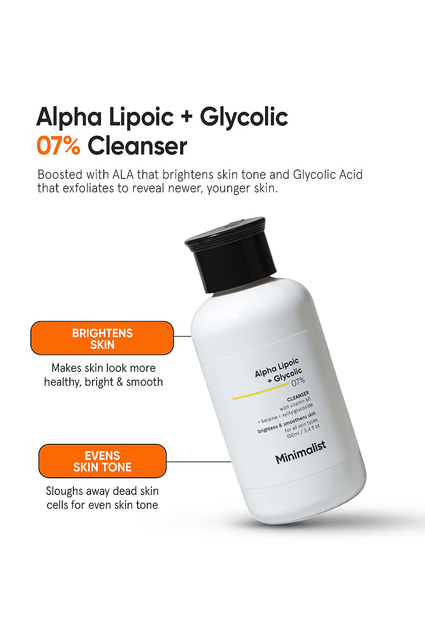 Minimalist - Alpha Lipoic + Glycolic 07% Cleanser (100ML)
