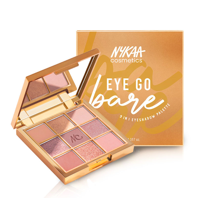 Nykaa Cosmetics Eye Go Bare 9 in 1 Highly Blendable Eyeshadow Palette (9g)