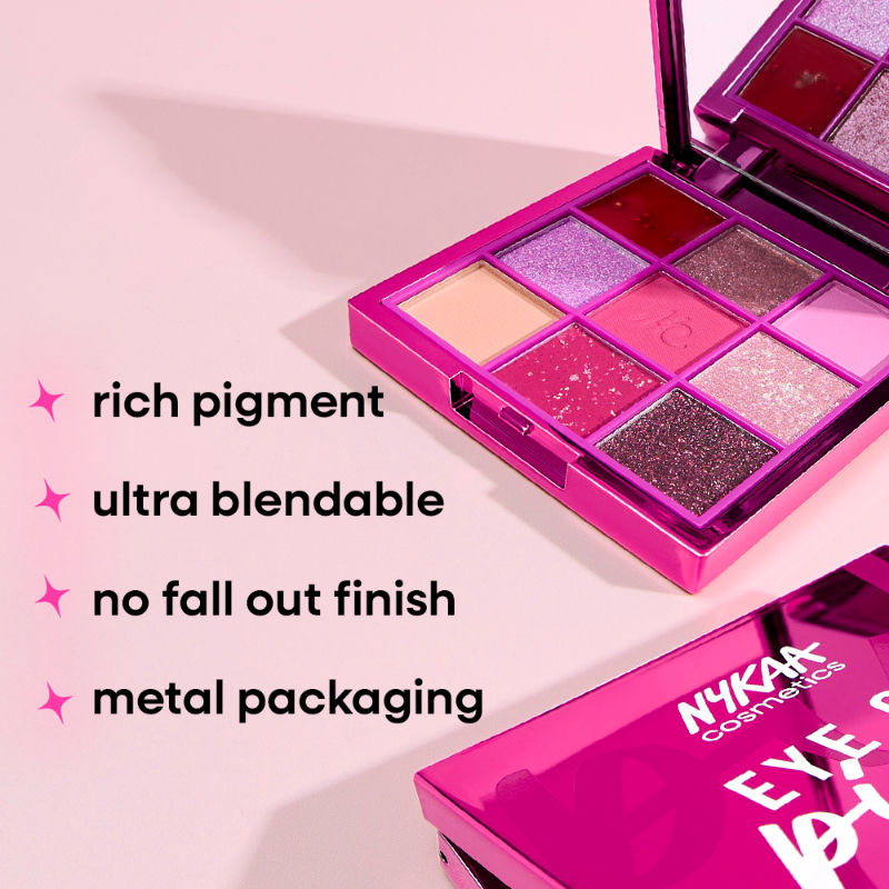 Nykaa Cosmetics Eye Go Pink 9 in 1 Highly Blendable Eyeshadow Palette (9g)