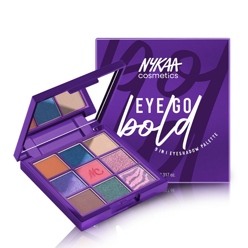 Nykaa Cosmetics Eye Go Bold 9 in 1 Highly Blendable Eyeshadow Palette (9g)