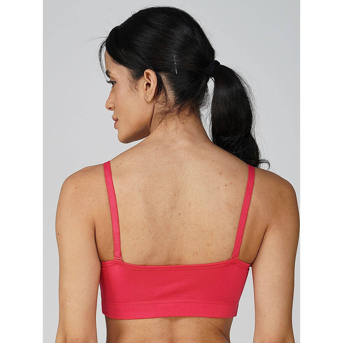 2PEACE Coral Solid Non-Wired Non-Padded Full Coverage Sports Bra